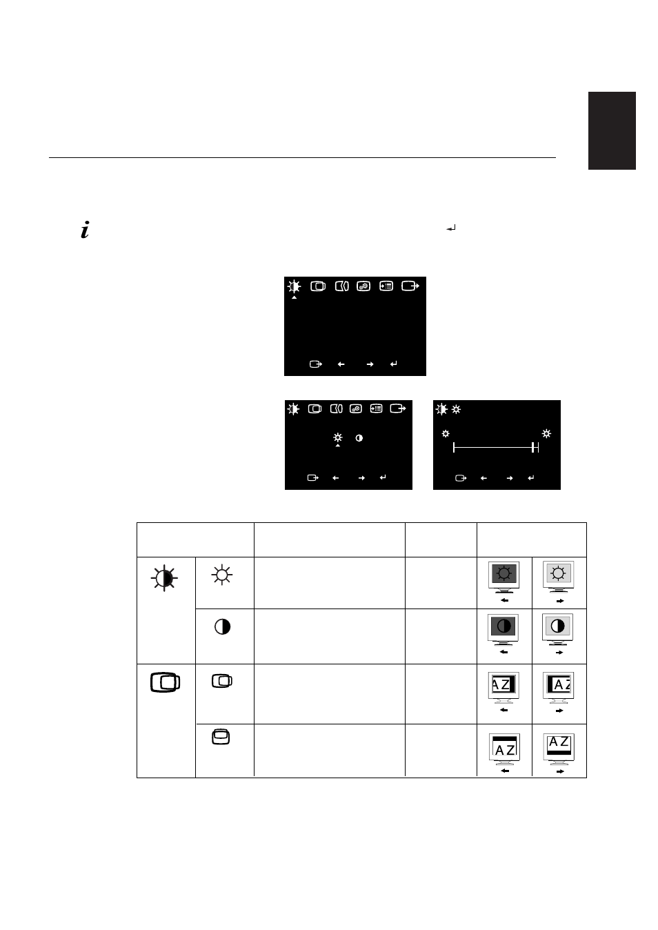 On-screen display (osd) controls, Initial appearance of osd, Osd functions | English | IBM L200p User Manual | Page 19 / 30