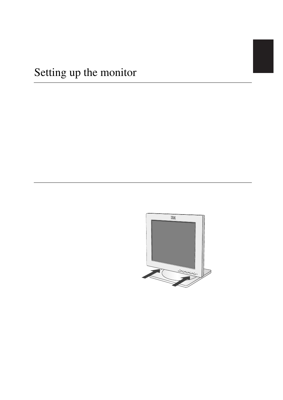 Setting up the monitor, Handling instructions, Product description | IBM L200p User Manual | Page 5 / 30