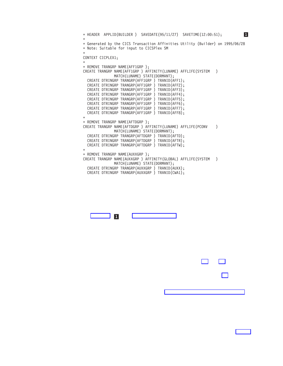 Combining basic affinity transaction groups | IBM Transaction Server OS User Manual | Page 75 / 103