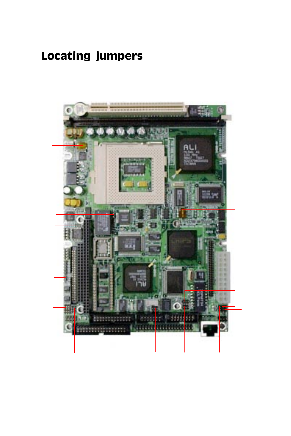 Locating jumpers | IBM All-in-One Super7 Single Board Computer PCM-5896 User Manual | Page 24 / 128