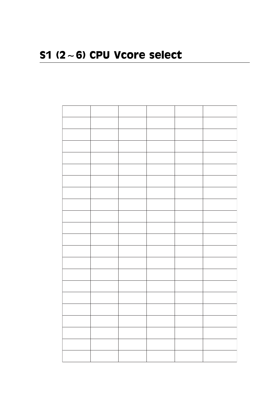 S1 (2~6) cpu vcore select | IBM All-in-One Super7 Single Board Computer PCM-5896 User Manual | Page 34 / 128