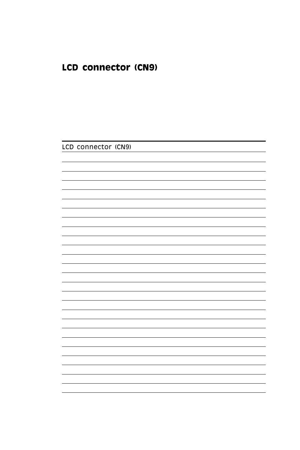 Lcd connector (cn9) | IBM All-in-One Super7 Single Board Computer PCM-5896 User Manual | Page 44 / 128