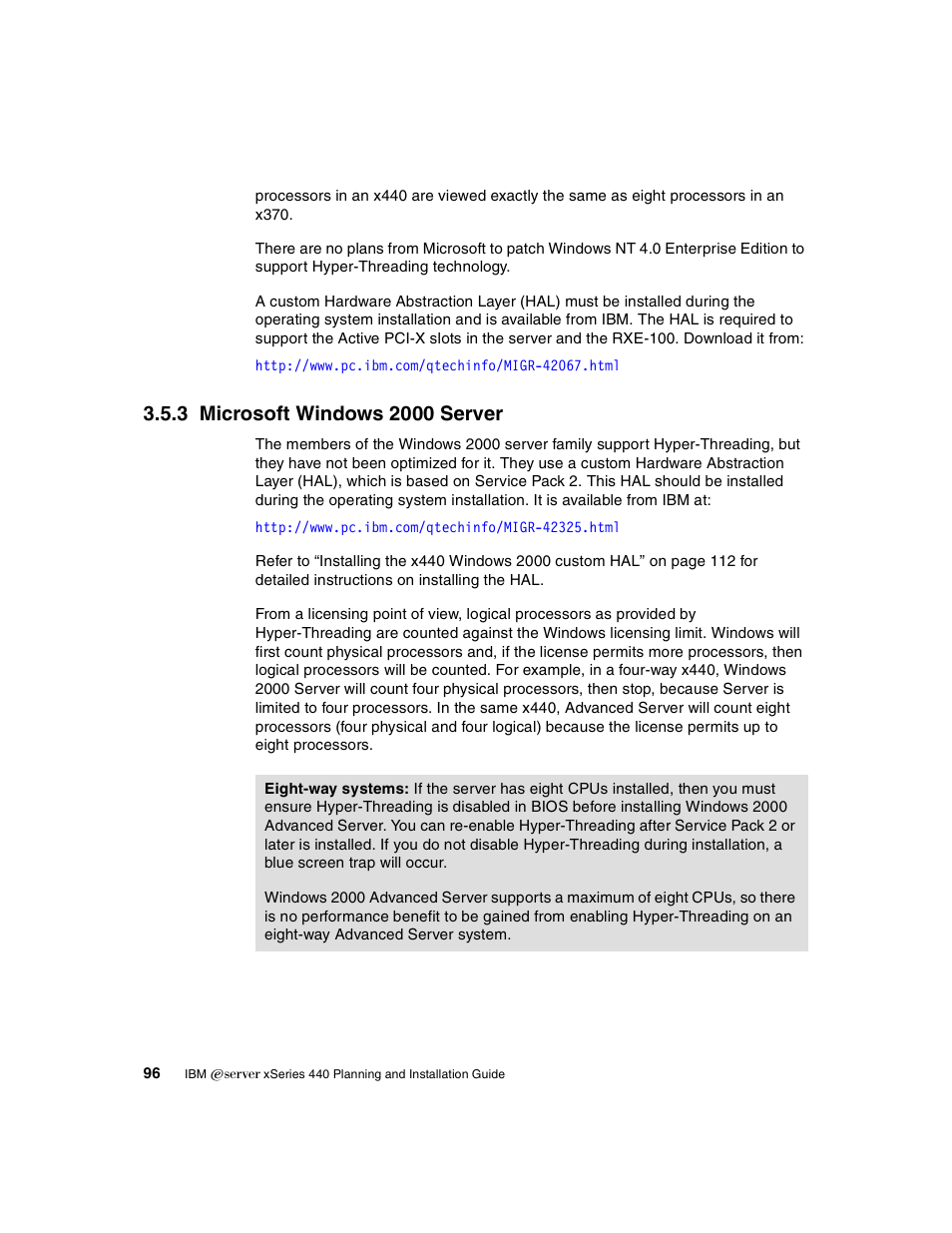 3 microsoft windows 2000 server | IBM 440 User Manual | Page 110 / 202