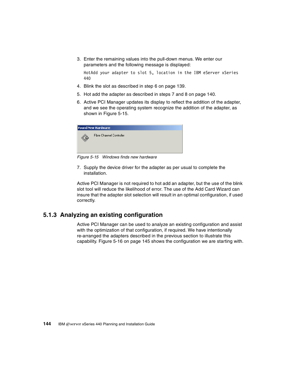 3 analyzing an existing configuration | IBM 440 User Manual | Page 158 / 202