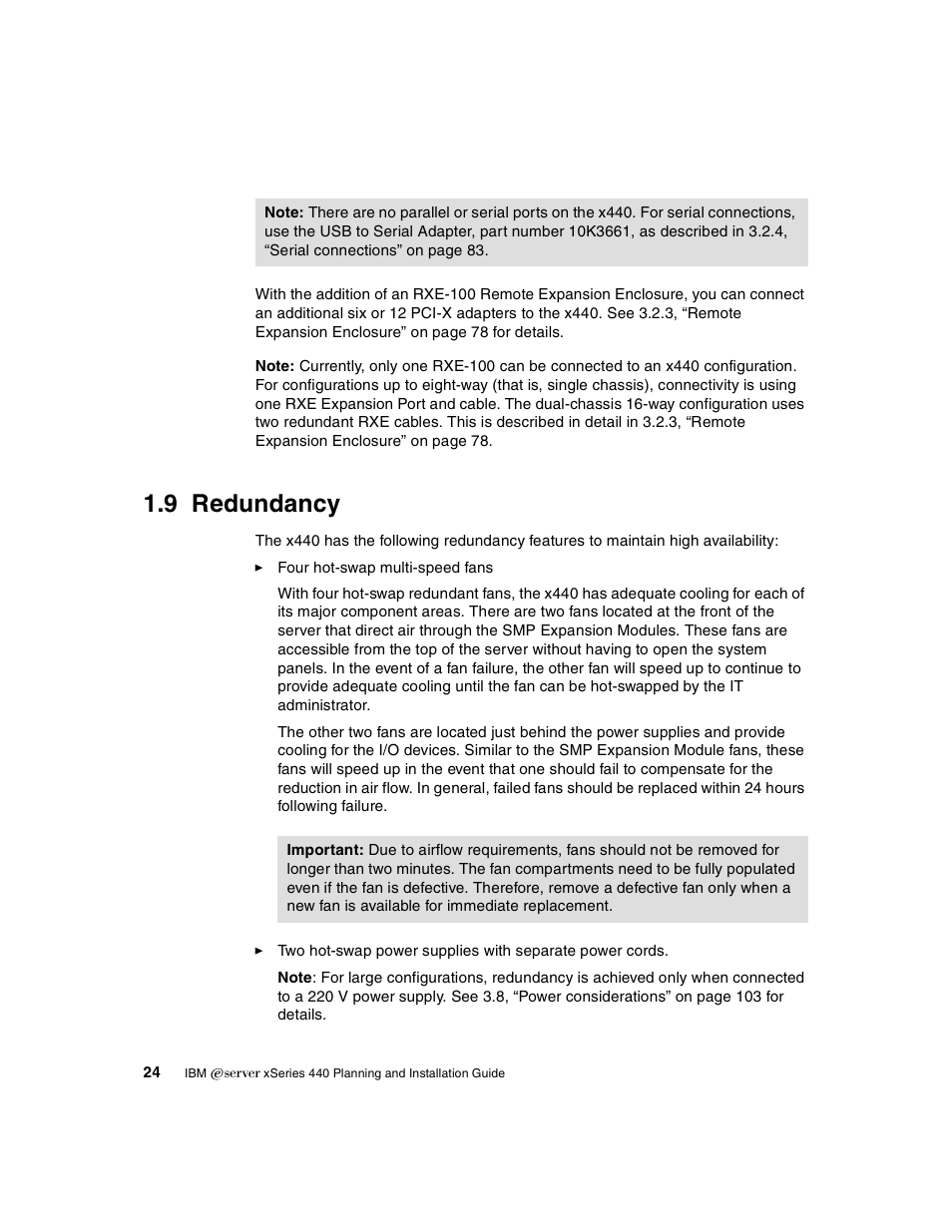 9 redundancy | IBM 440 User Manual | Page 38 / 202
