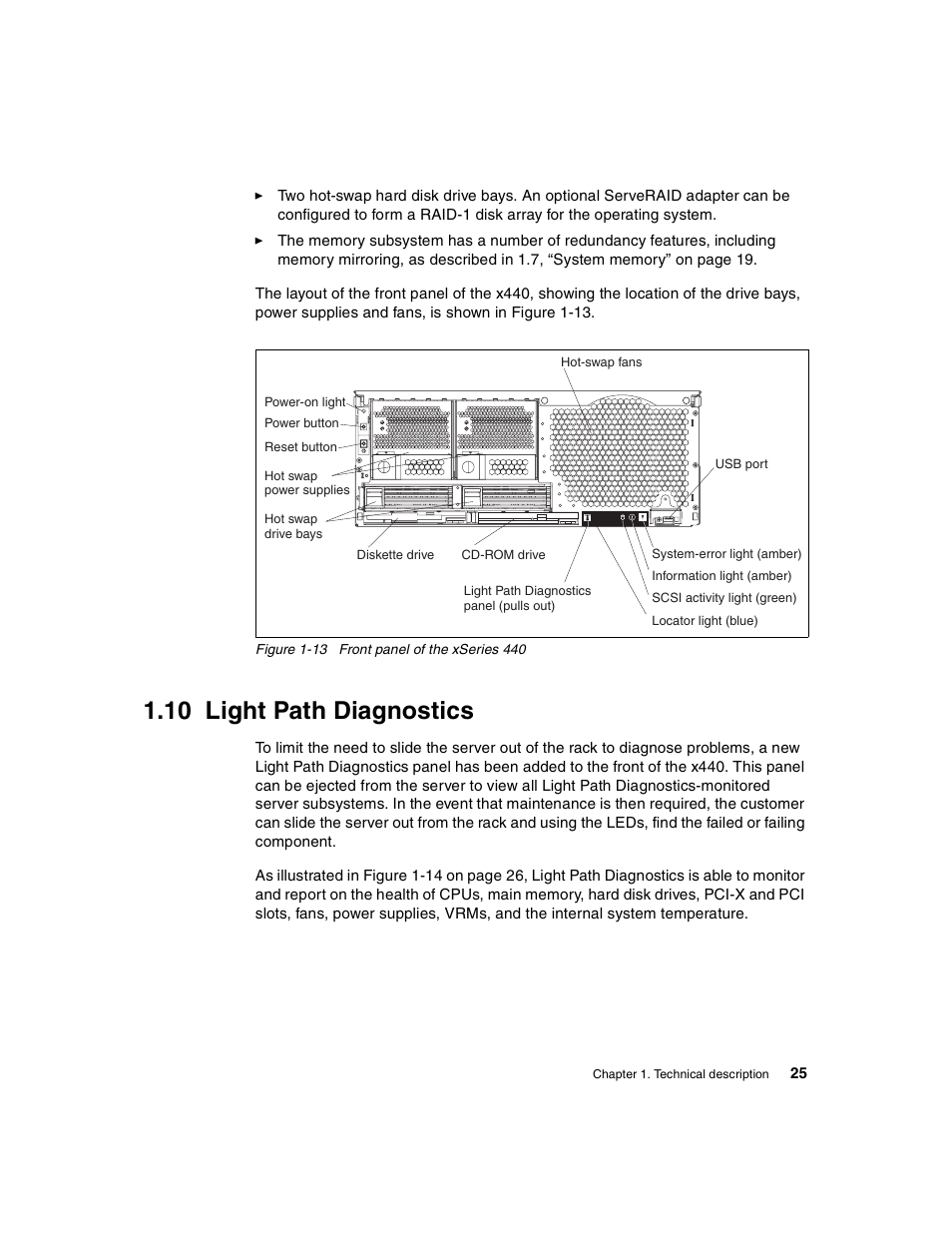 10 light path diagnostics | IBM 440 User Manual | Page 39 / 202