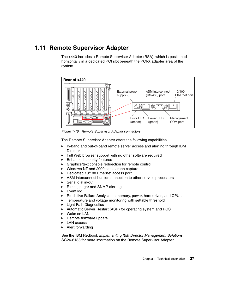 11 remote supervisor adapter | IBM 440 User Manual | Page 41 / 202