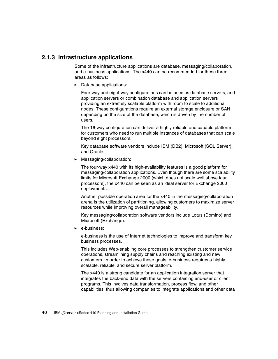 3 infrastructure applications | IBM 440 User Manual | Page 54 / 202
