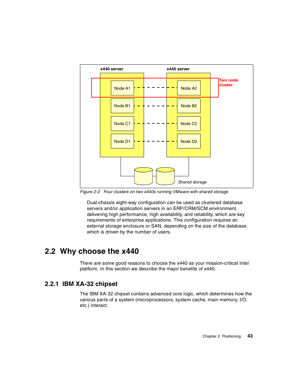2 why choose the x440, 1 ibm xa-32 chipset, Why choose the x440 | IBM 440 User Manual | Page 57 / 202