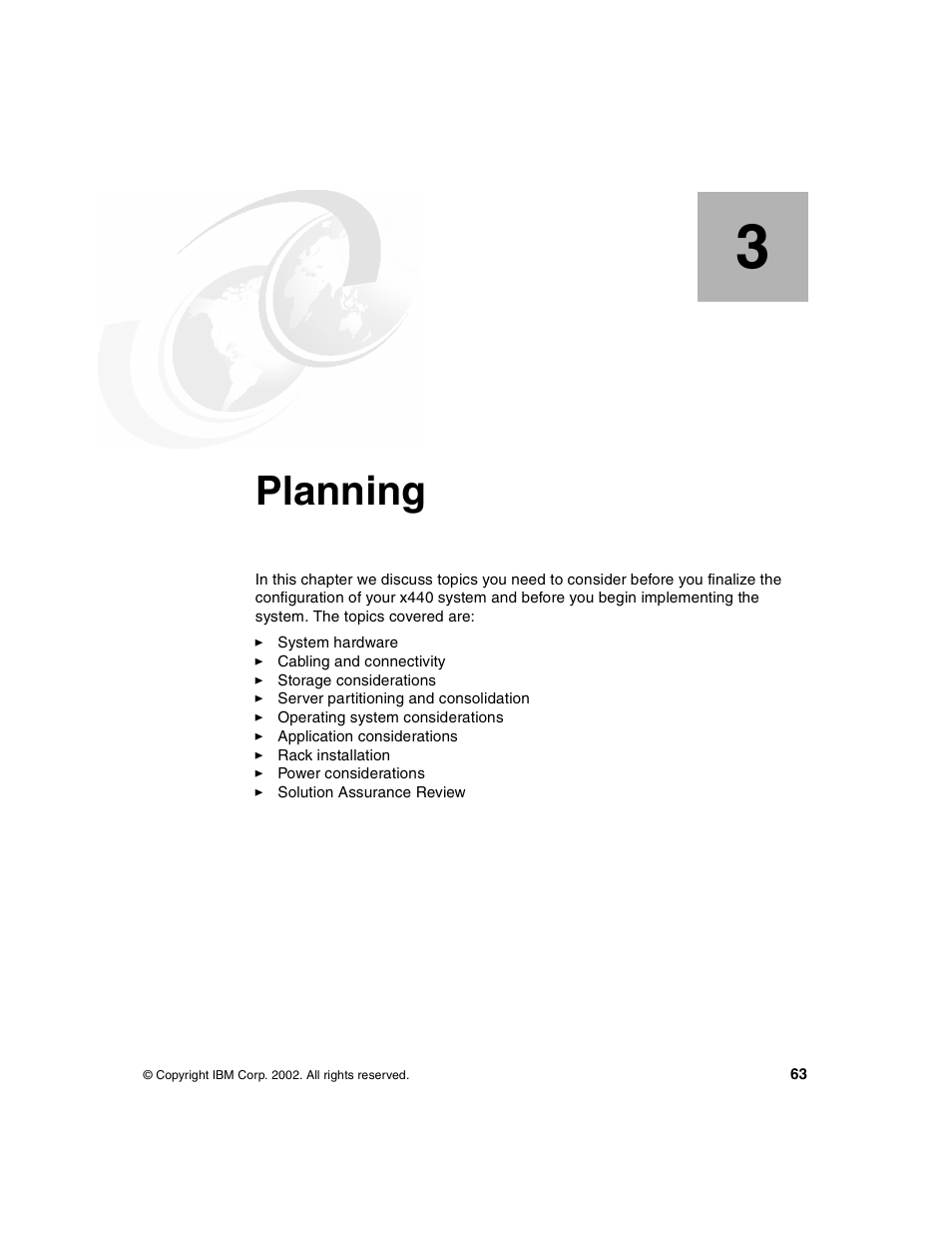 Chapter 3. planning, Er 3, Planning | IBM 440 User Manual | Page 77 / 202