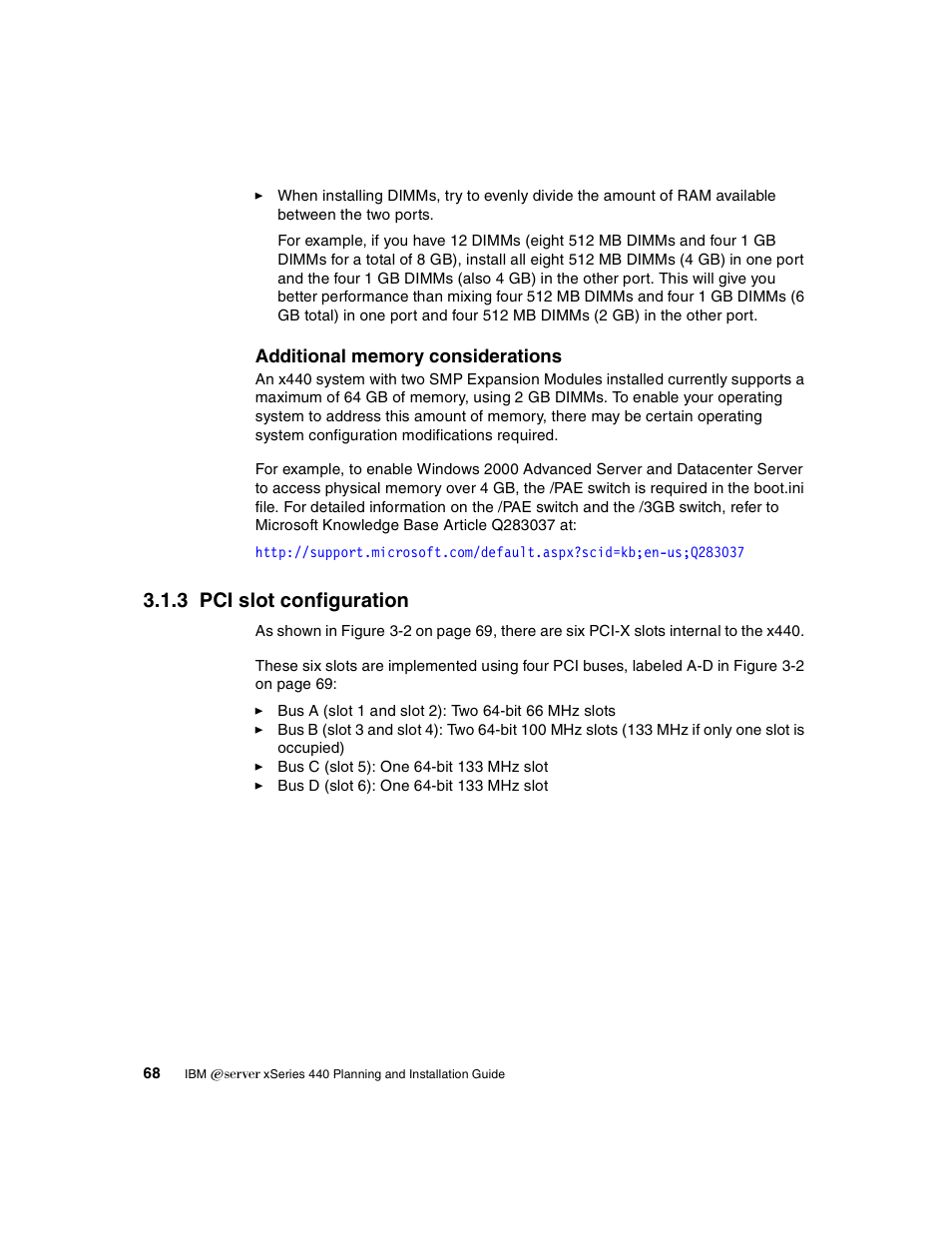 3 pci slot configuration | IBM 440 User Manual | Page 82 / 202