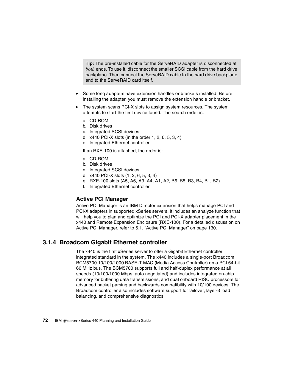 4 broadcom gigabit ethernet controller | IBM 440 User Manual | Page 86 / 202