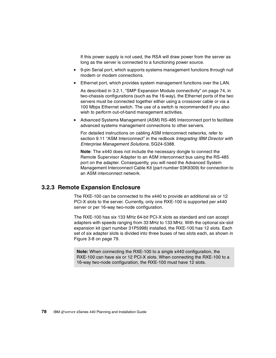 3 remote expansion enclosure | IBM 440 User Manual | Page 92 / 202