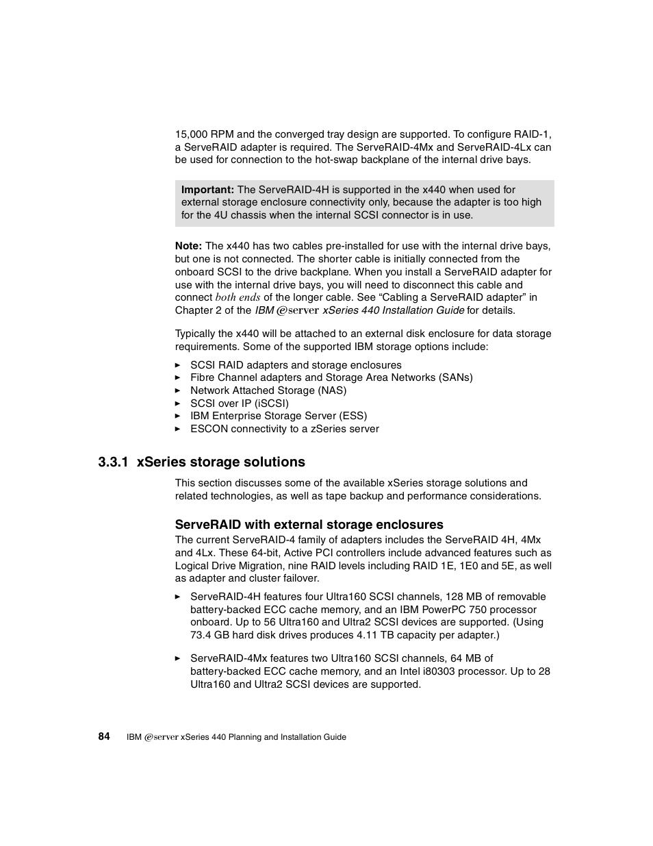 1 xseries storage solutions | IBM 440 User Manual | Page 98 / 202