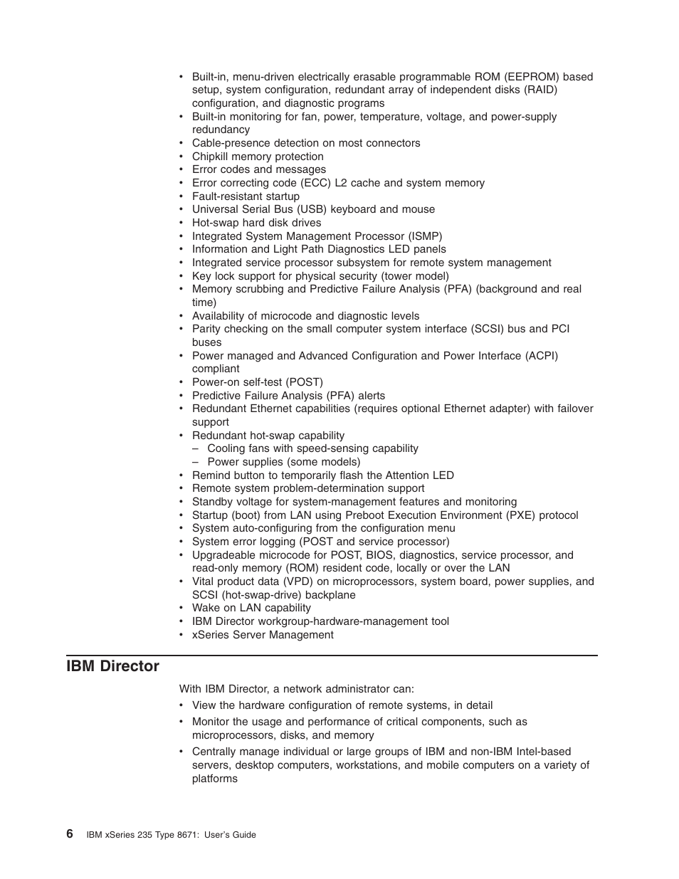 Ibm director, Director | IBM xSeries 235 User Manual | Page 18 / 66