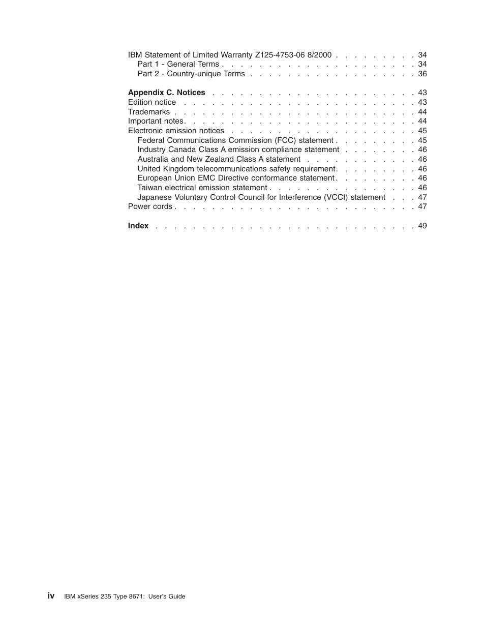 IBM xSeries 235 User Manual | Page 6 / 66