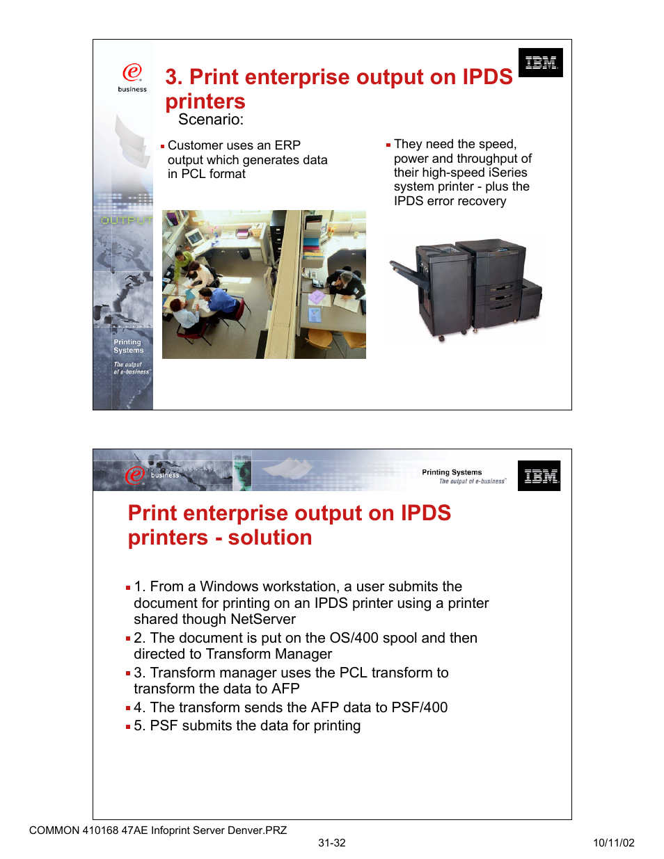 Print enterprise output on ipds printers | IBM 47AE - 410168 User Manual | Page 16 / 27