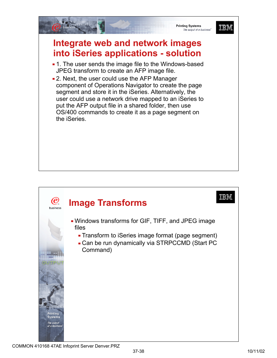 Image transforms | IBM 47AE - 410168 User Manual | Page 19 / 27
