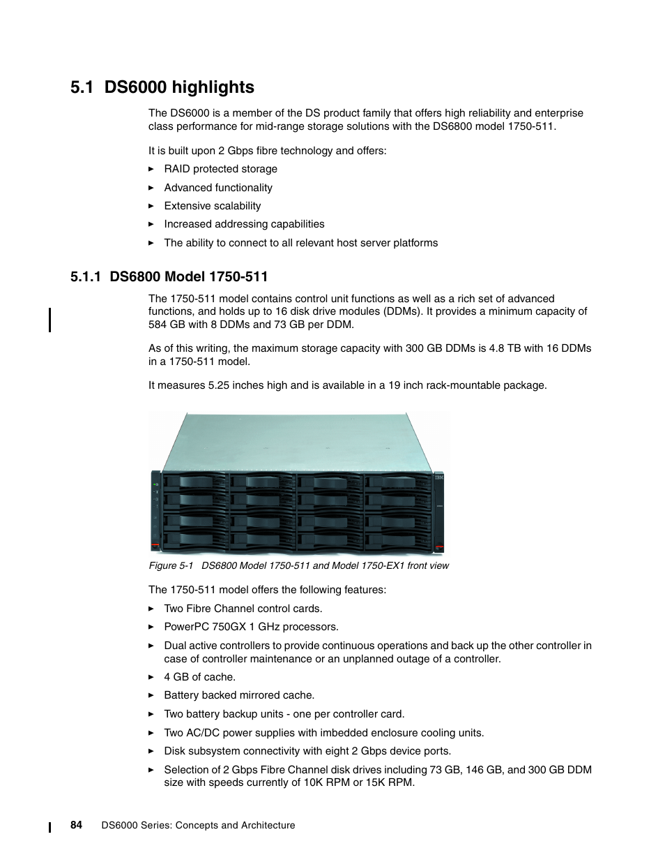 1 ds6000 highlights, 1 ds6800 model 1750-511 | IBM TotalStorage DS6000 Series User Manual | Page 108 / 406