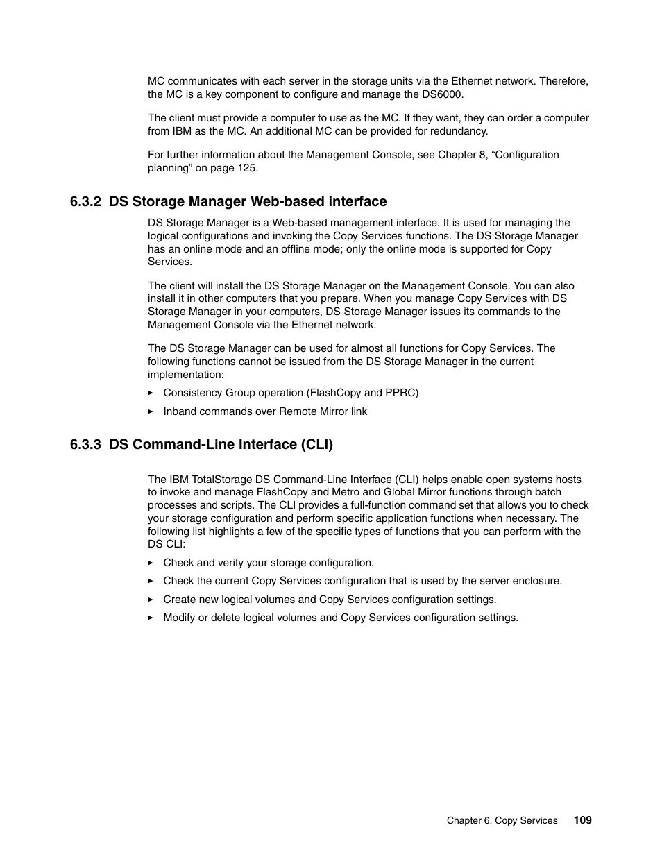 2 ds storage manager web-based interface, 3 ds command-line interface (cli) | IBM TotalStorage DS6000 Series User Manual | Page 133 / 406