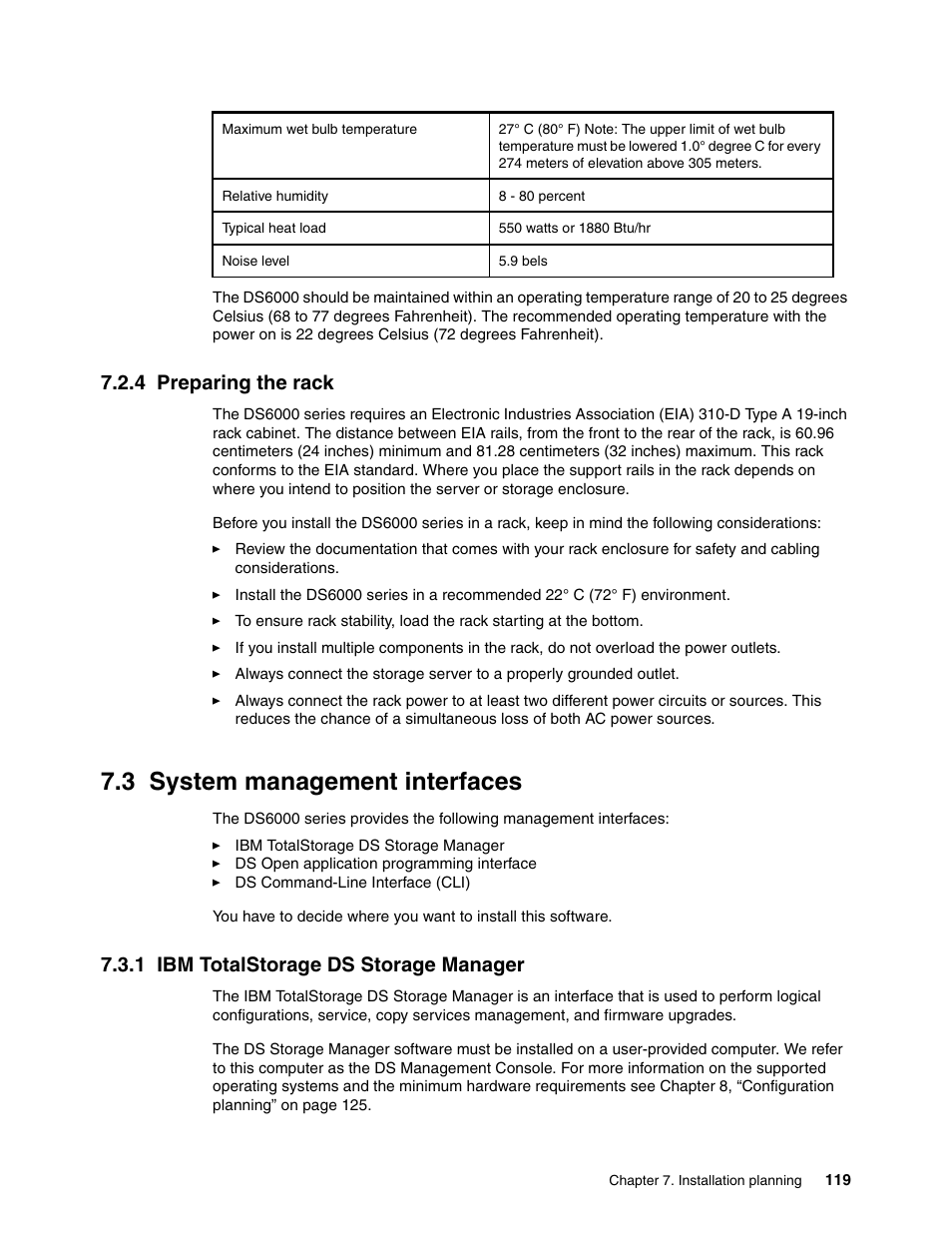 4 preparing the rack, 3 system management interfaces, 1 ibm totalstorage ds storage manager | IBM TotalStorage DS6000 Series User Manual | Page 143 / 406