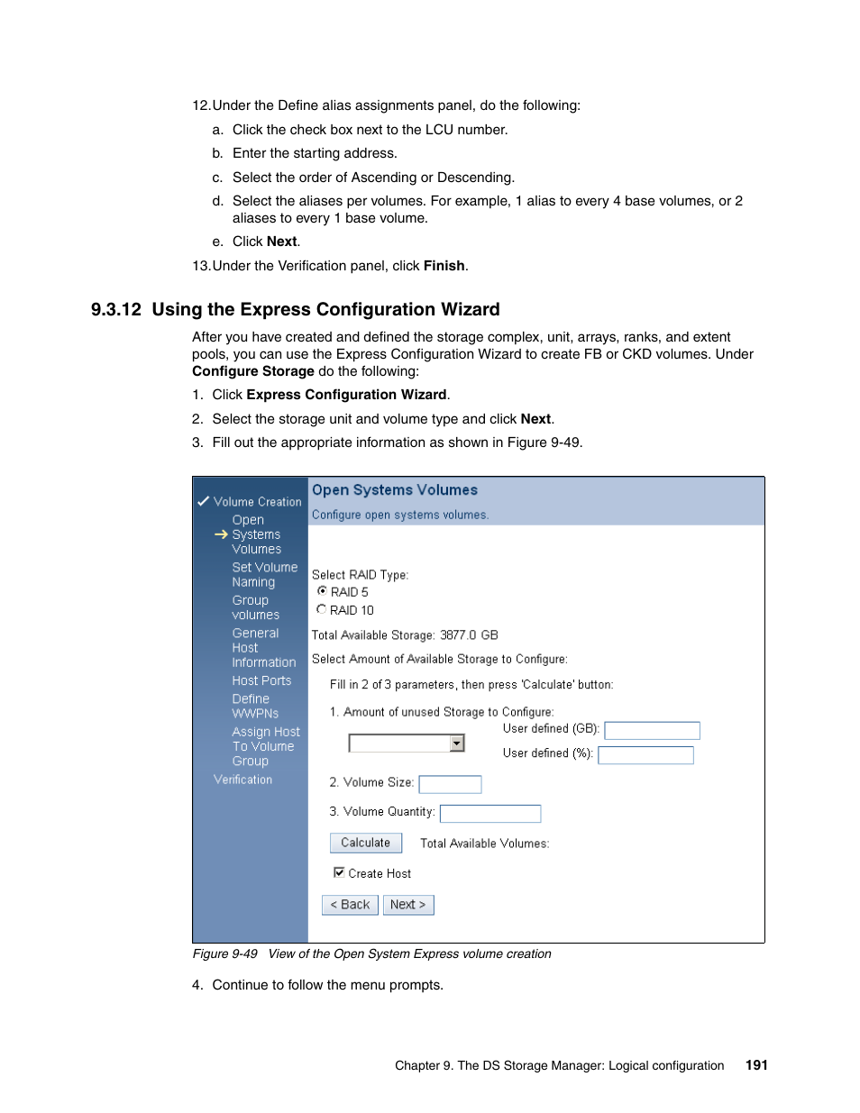 12 using the express configuration wizard | IBM TotalStorage DS6000 Series User Manual | Page 215 / 406