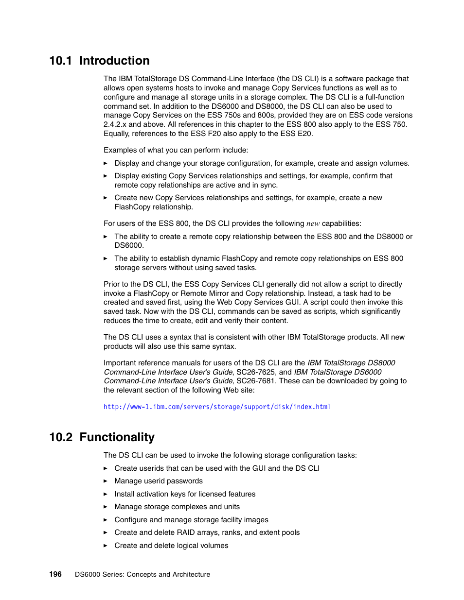 1 introduction, 2 functionality, 1 introduction 10.2 functionality | Functionality | IBM TotalStorage DS6000 Series User Manual | Page 220 / 406