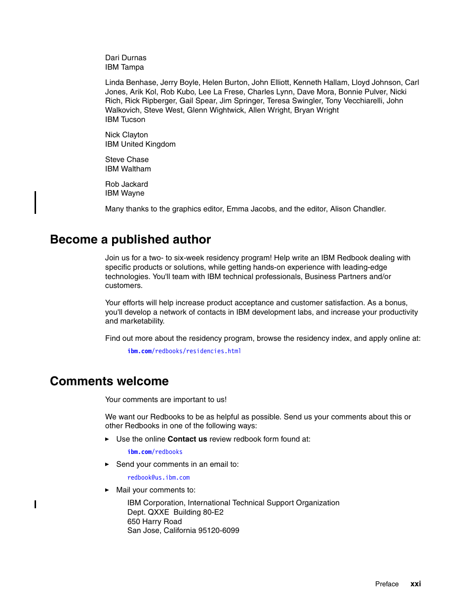 Become a published author, Comments welcome | IBM TotalStorage DS6000 Series User Manual | Page 23 / 406