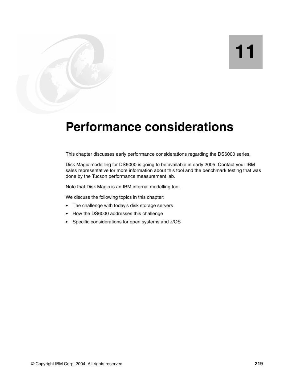 Chapter 11. performance considerations, Performance considerations | IBM TotalStorage DS6000 Series User Manual | Page 243 / 406