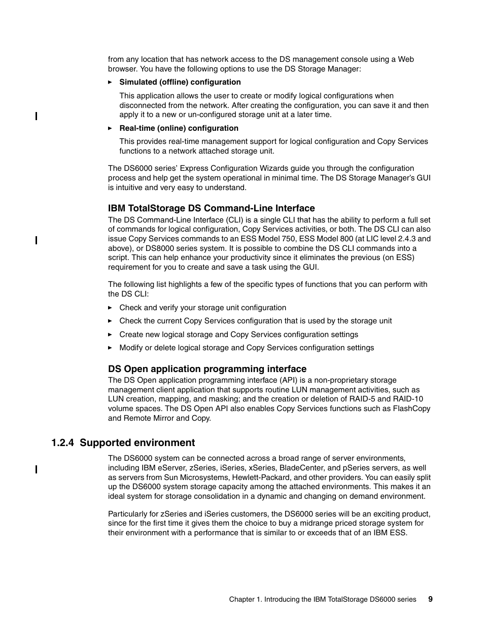 4 supported environment | IBM TotalStorage DS6000 Series User Manual | Page 33 / 406