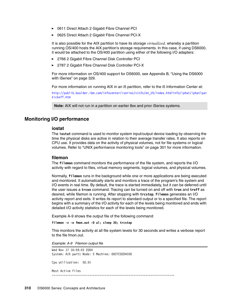 Monitoring i/o performance | IBM TotalStorage DS6000 Series User Manual | Page 334 / 406