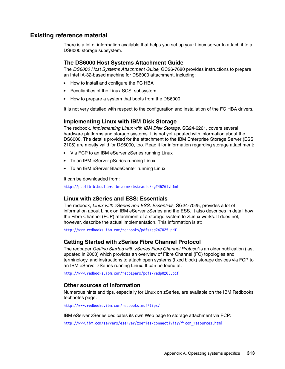 Existing reference material | IBM TotalStorage DS6000 Series User Manual | Page 337 / 406