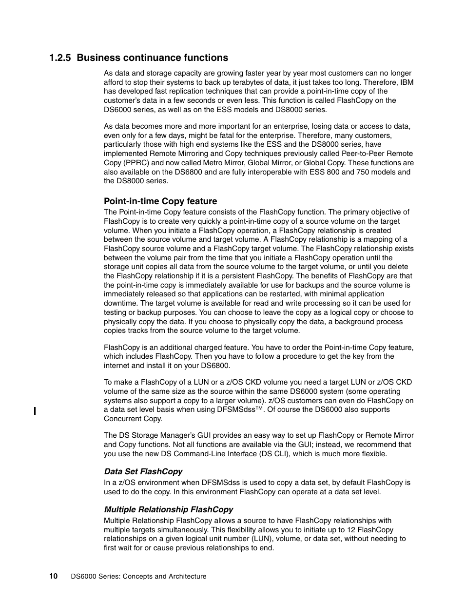 5 business continuance functions | IBM TotalStorage DS6000 Series User Manual | Page 34 / 406