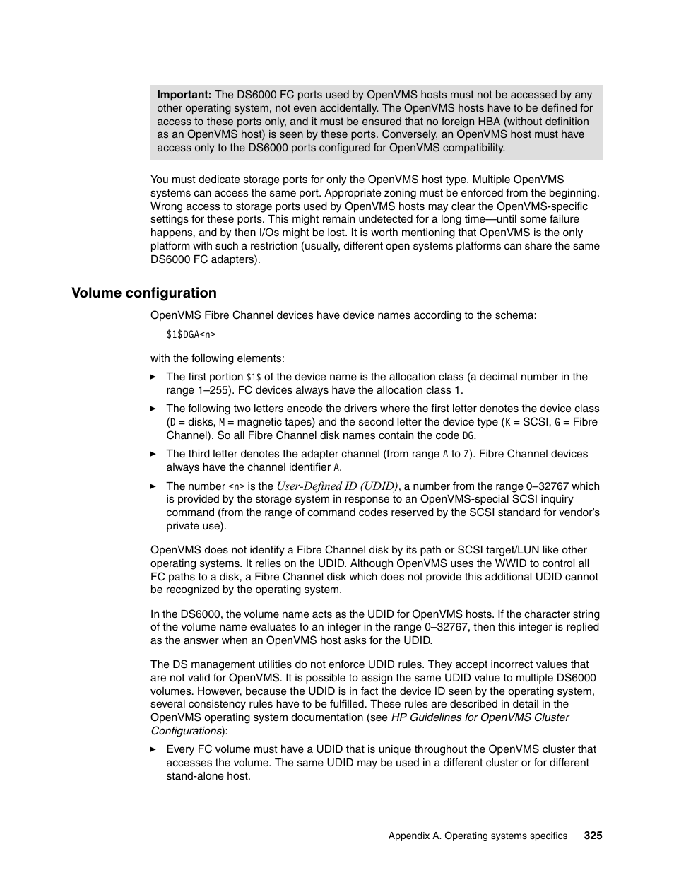 Volume configuration | IBM TotalStorage DS6000 Series User Manual | Page 349 / 406