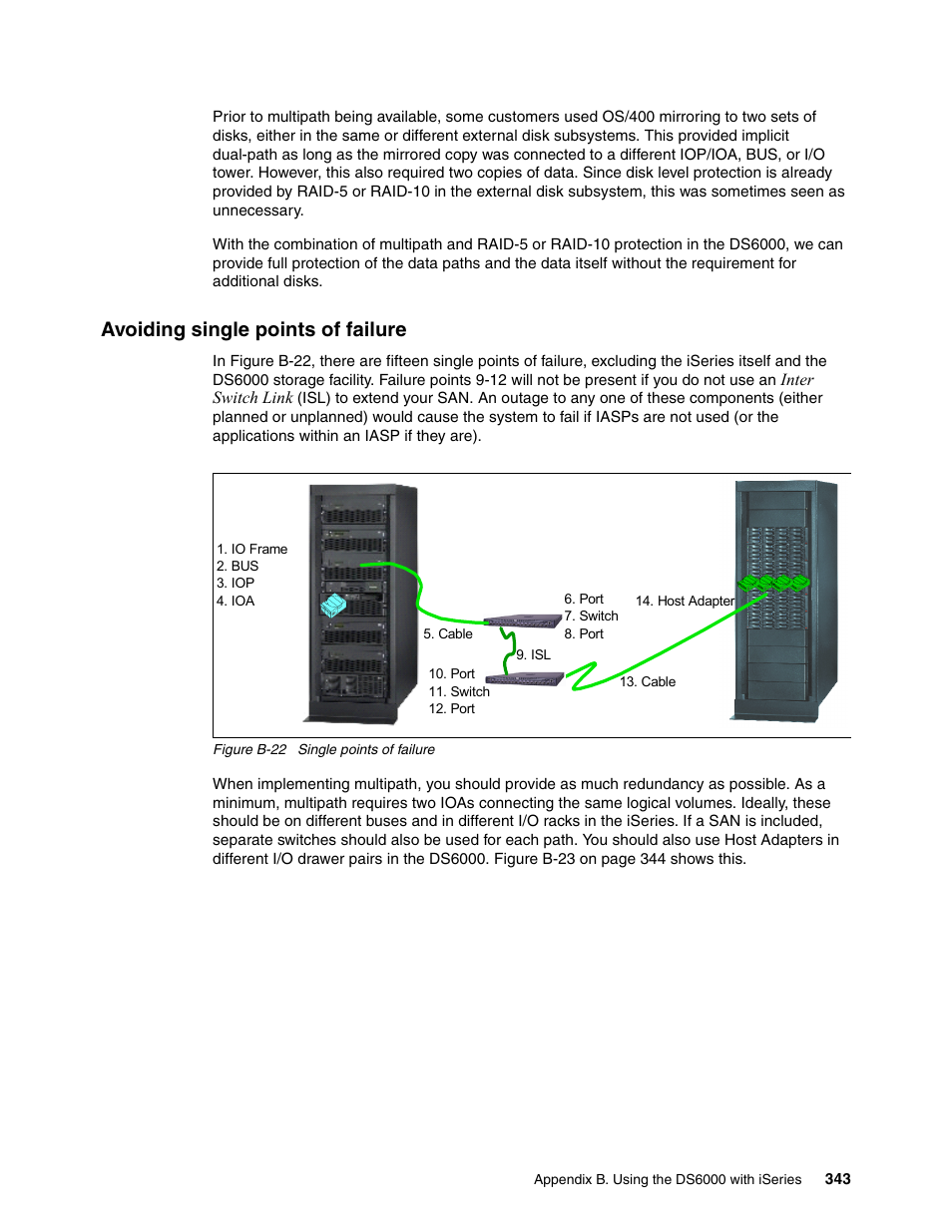 Avoiding single points of failure | IBM TotalStorage DS6000 Series User Manual | Page 367 / 406