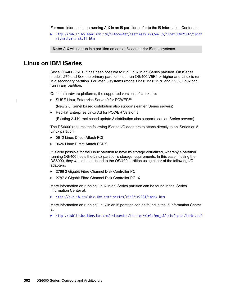Linux on ibm iseries | IBM TotalStorage DS6000 Series User Manual | Page 386 / 406