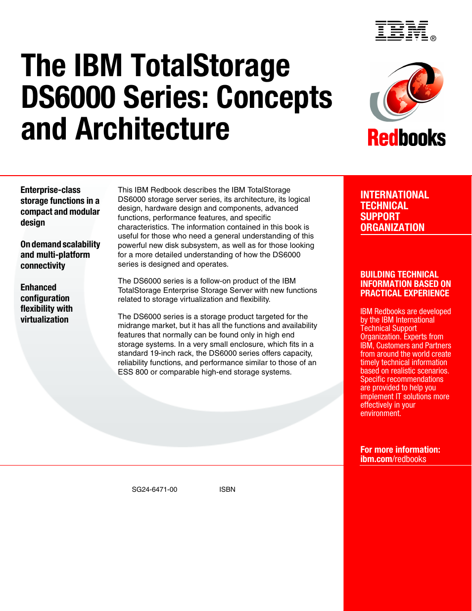 Back cover | IBM TotalStorage DS6000 Series User Manual | Page 406 / 406