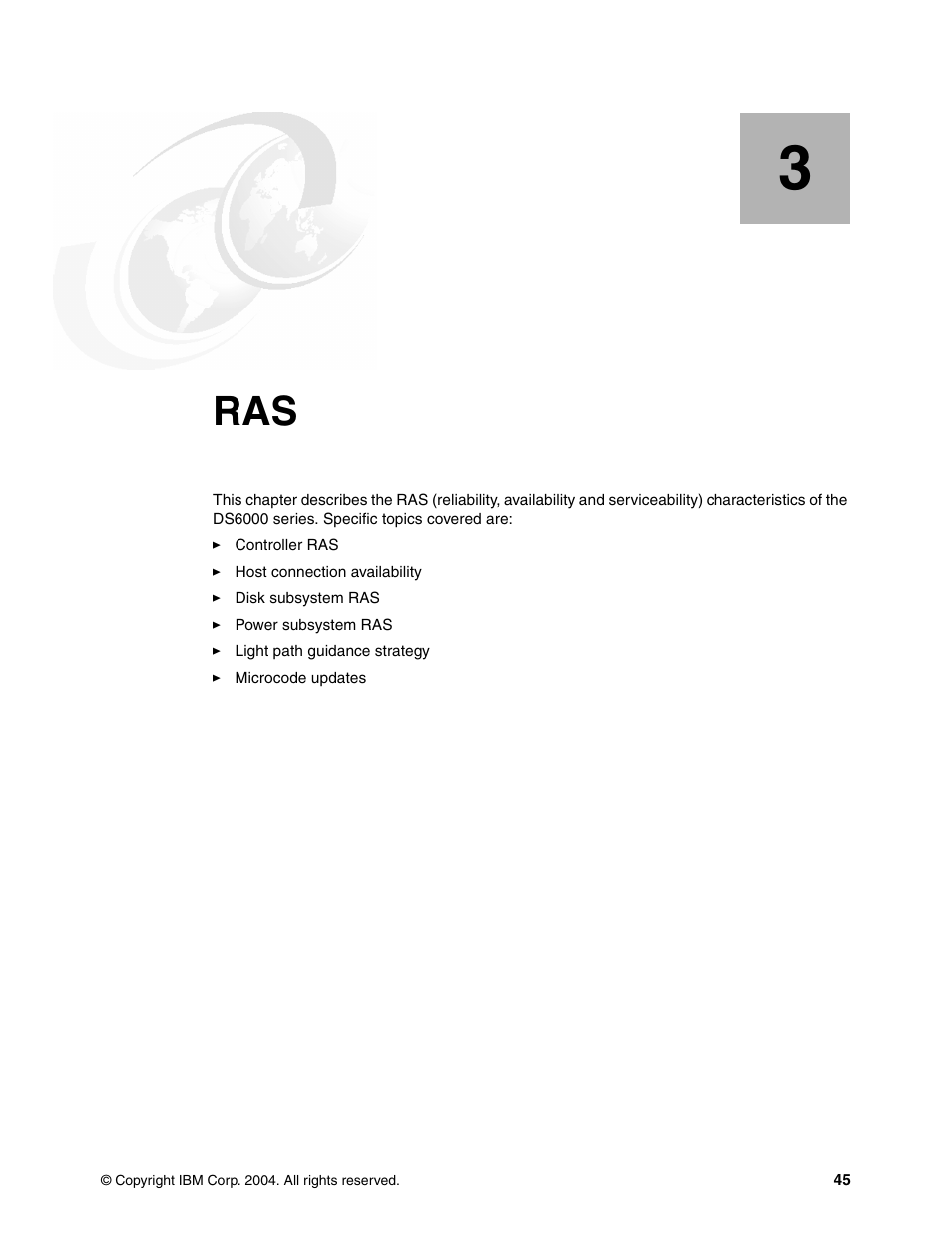 Chapter 3. ras | IBM TotalStorage DS6000 Series User Manual | Page 69 / 406