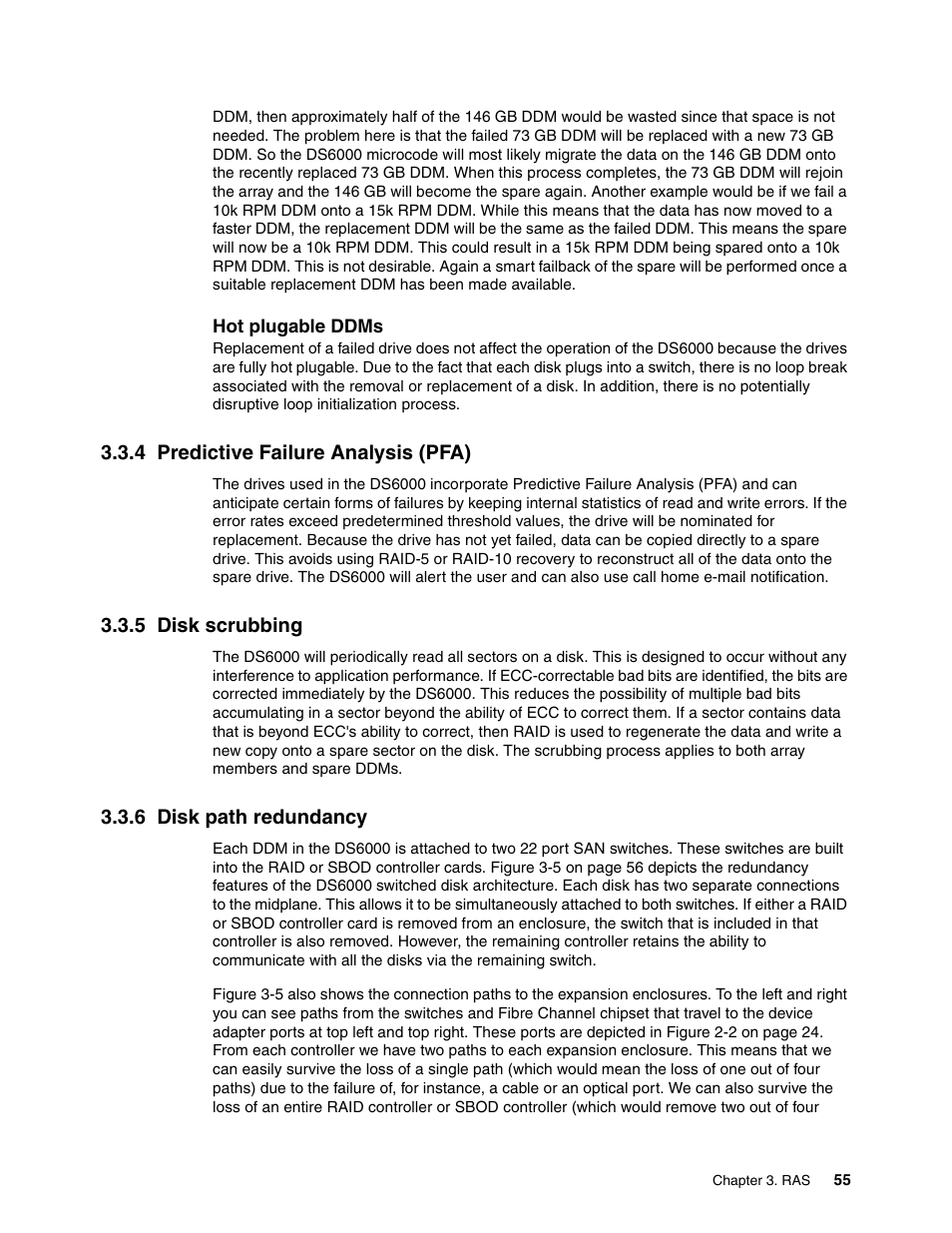 4 predictive failure analysis (pfa), 5 disk scrubbing, 6 disk path redundancy | IBM TotalStorage DS6000 Series User Manual | Page 79 / 406
