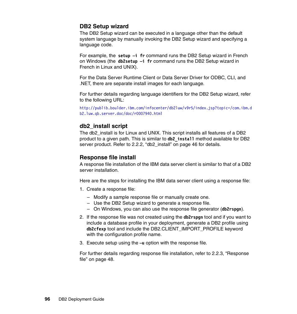 IBM Data Server DB2 User Manual | Page 110 / 298