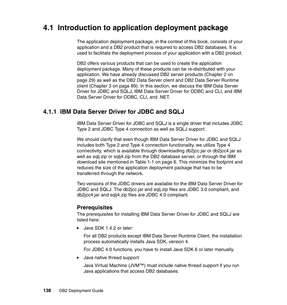 1 introduction to application deployment package, 1 ibm data server driver for jdbc and sqlj | IBM Data Server DB2 User Manual | Page 152 / 298