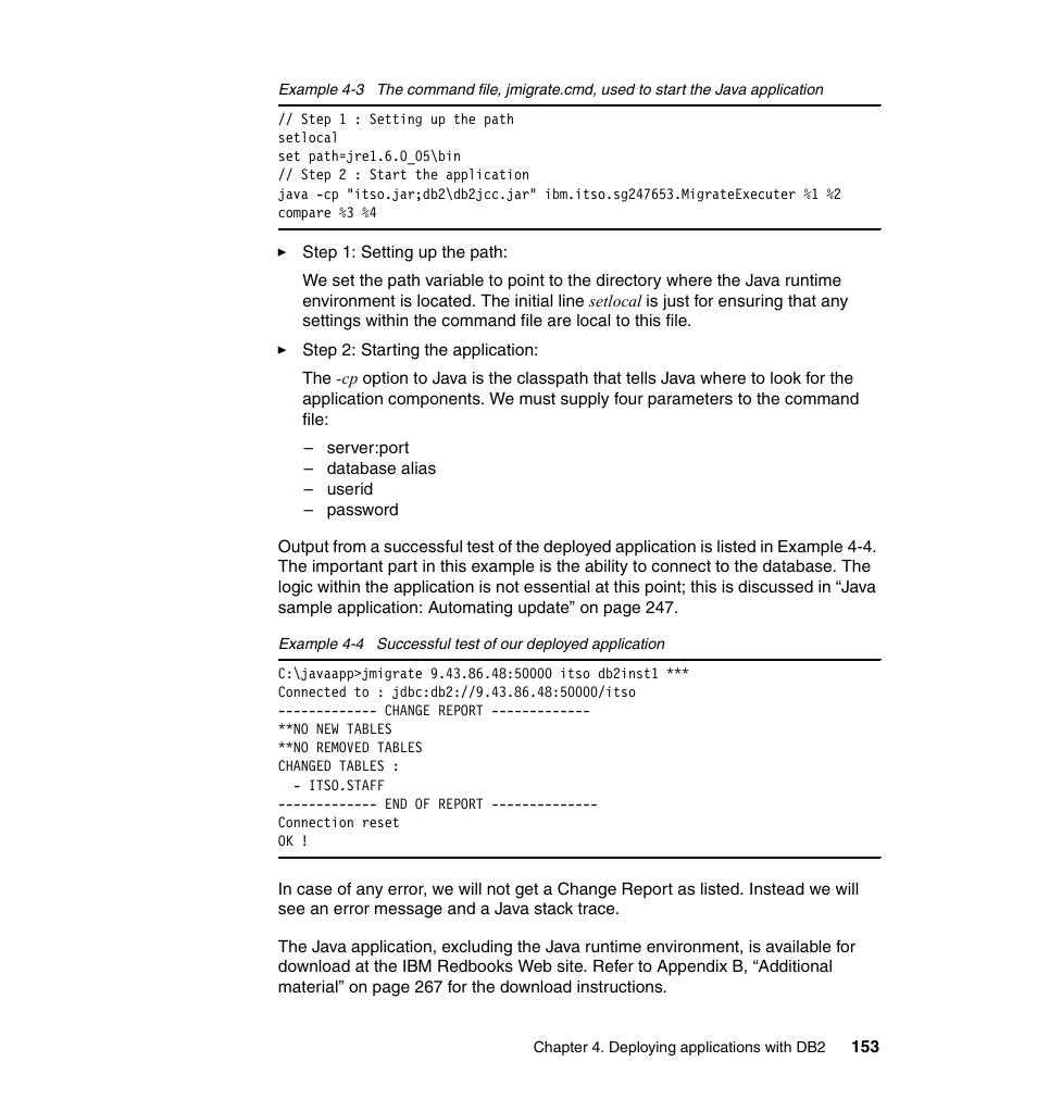 Example 4-3 | IBM Data Server DB2 User Manual | Page 167 / 298