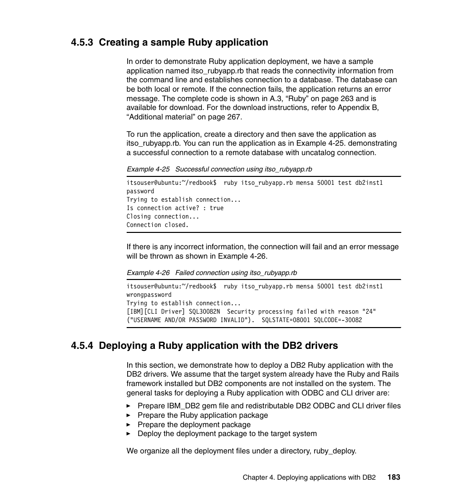 3 creating a sample ruby application | IBM Data Server DB2 User Manual | Page 197 / 298