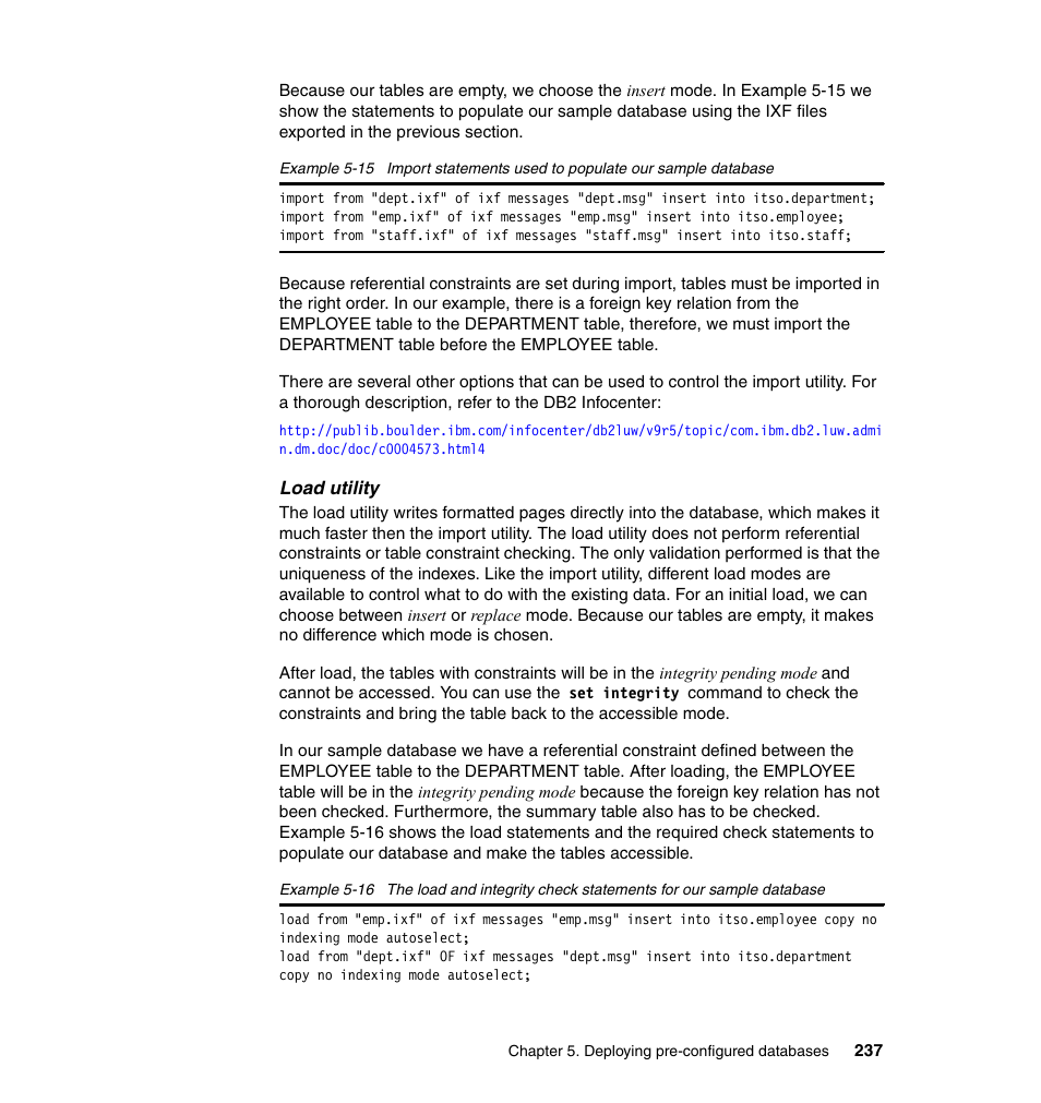 IBM Data Server DB2 User Manual | Page 251 / 298