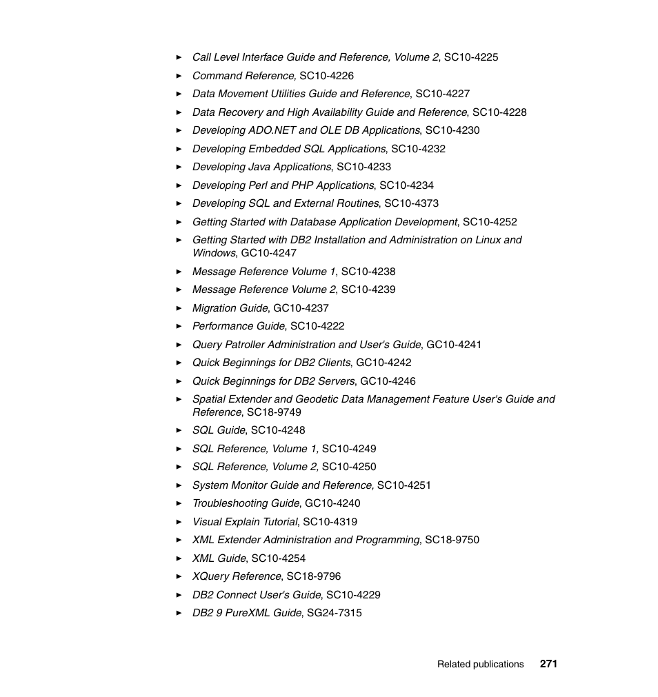 IBM Data Server DB2 User Manual | Page 285 / 298