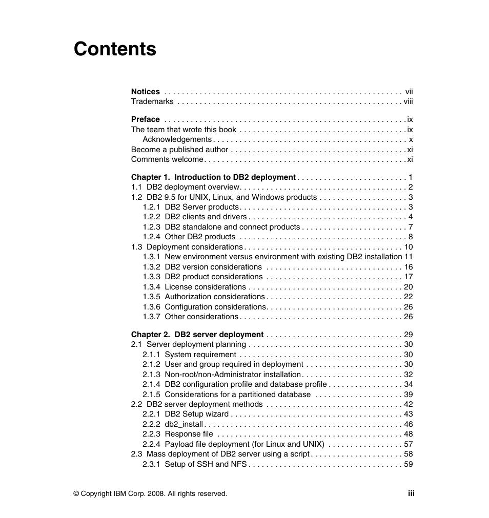 IBM Data Server DB2 User Manual | Page 5 / 298