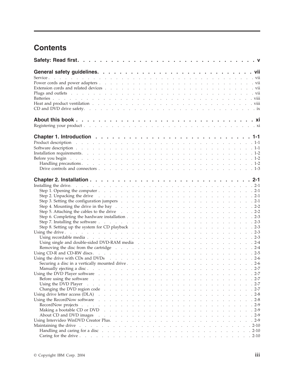 IBM 73P3309 User Manual | Page 5 / 64