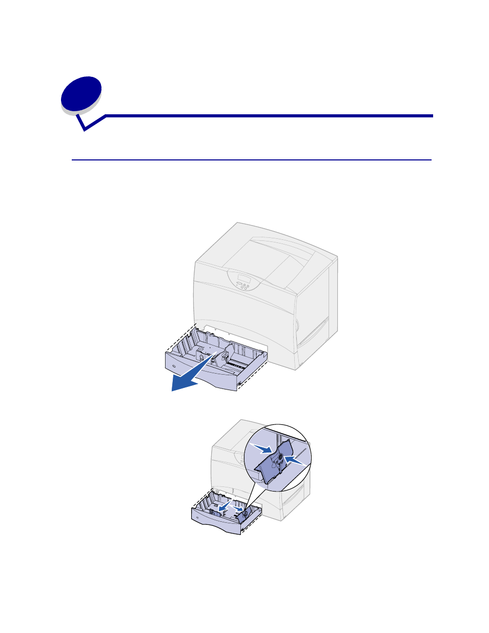 Loading the trays, Loading the 500-sheet trays, Chapter 8: loading the trays | IBM 1220 User Manual | Page 21 / 216