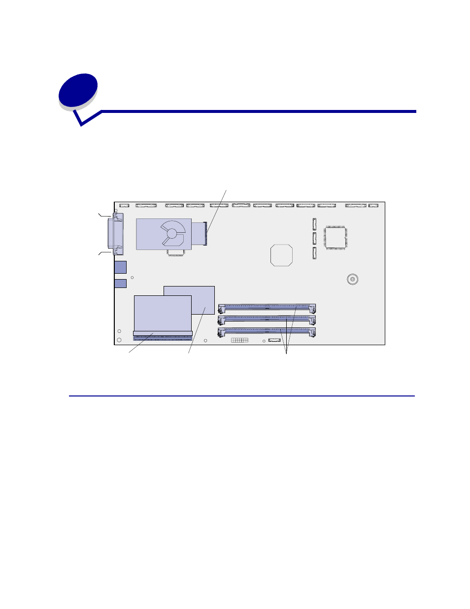 Removing memory and option cards, Accessing the printer system board, Chapter 28: removing memory and option cards | IBM 1220 User Manual | Page 61 / 216