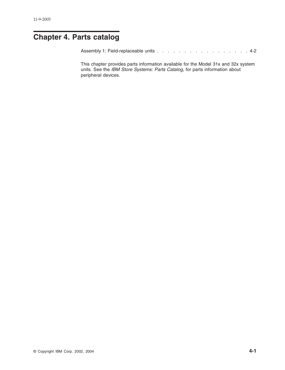 Chapter 4. parts catalog, Chapter, Parts | Catalog | IBM 32x User Manual | Page 29 / 68